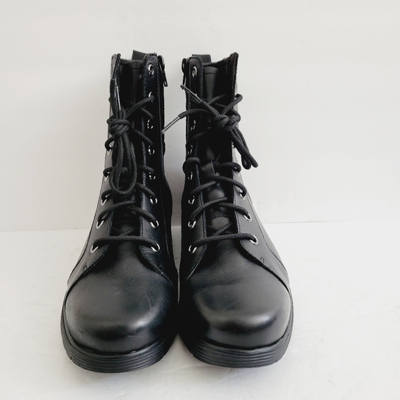 New Munro Womens Tessa Black Ankle Boots Combat ,Size 7,5 - Picture 3 of 7